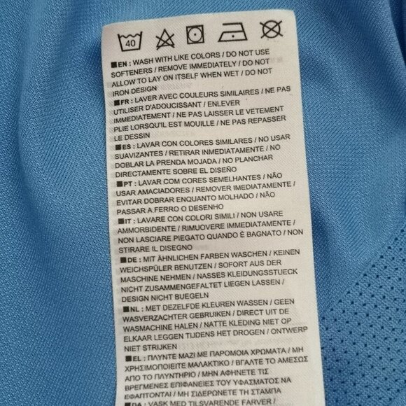 Nike Men's Size XL Light Blue Short Sleeves Dri Fit Athletic shirt - Picture 5 of 6